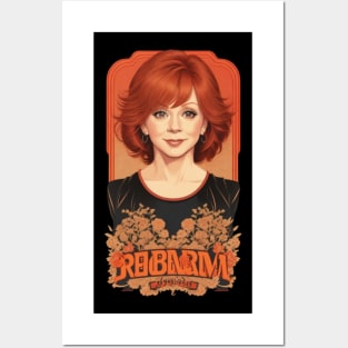 reba mcentire//vintage vektor 80s style v5 Posters and Art